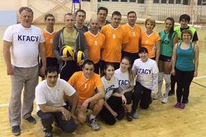 В спортивном комплексе "Тозуче" начался турнир по волейболу сборных команд сотрудников институтов КГАСУ 